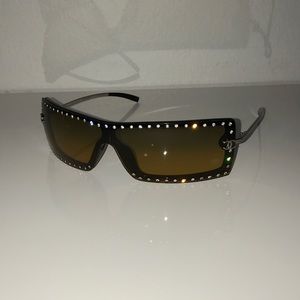 Chanel 5077-B Swarovski Shield Sunglasses